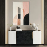 Abstract 643 Canvas Art 18" x 24" / 45 x 60 cm / Black
