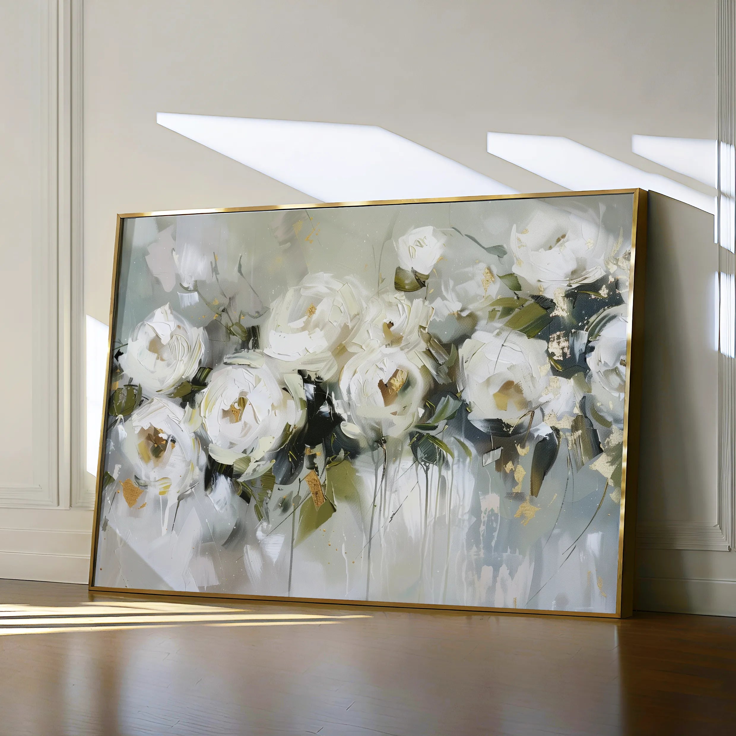Floral 643 Canvas Art 18" x 24" / 45 x 60 cm / Black
