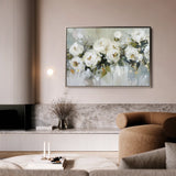 Floral 643 Canvas Art 18" x 24" / 45 x 60 cm / Black