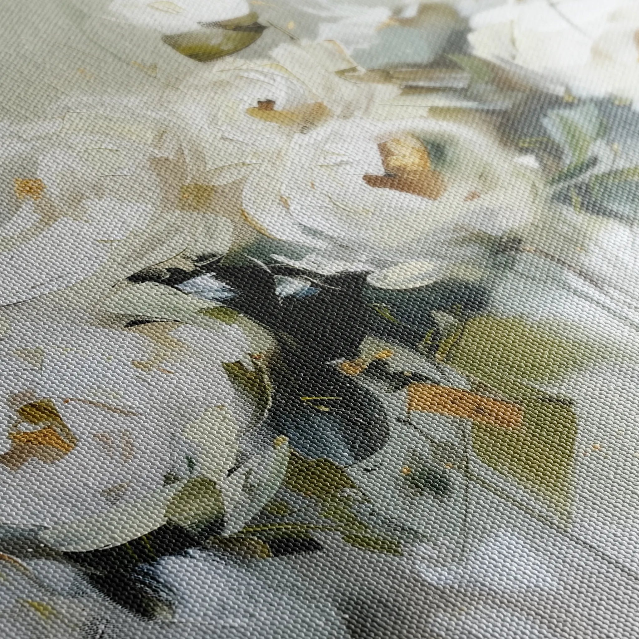 Floral 643 Canvas Art 18" x 24" / 45 x 60 cm / Black