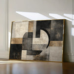 Abstract 644 Canvas Art 18" x 24" / 45 x 60 cm / Black