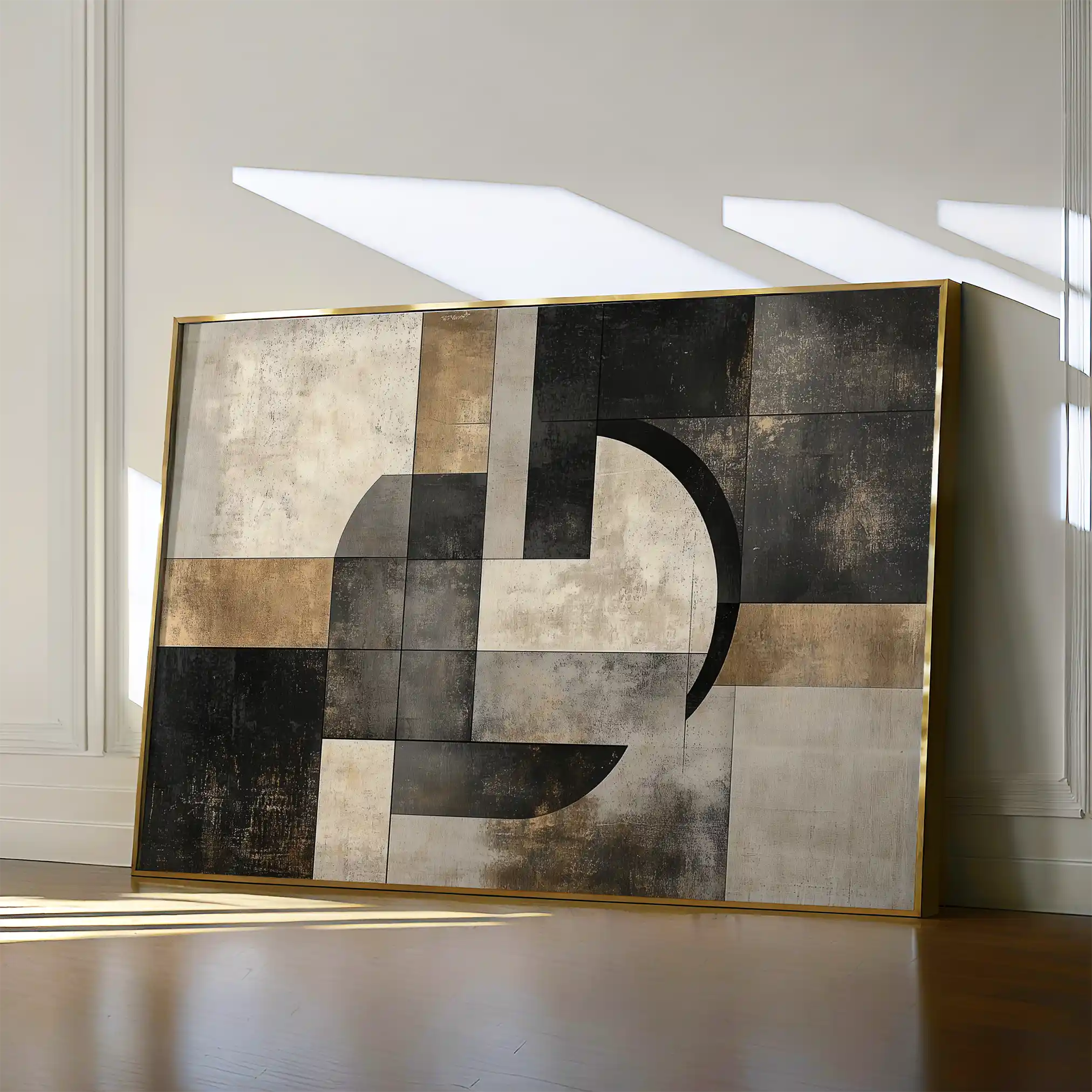 Abstract 644 Canvas Art 18" x 24" / 45 x 60 cm / Black