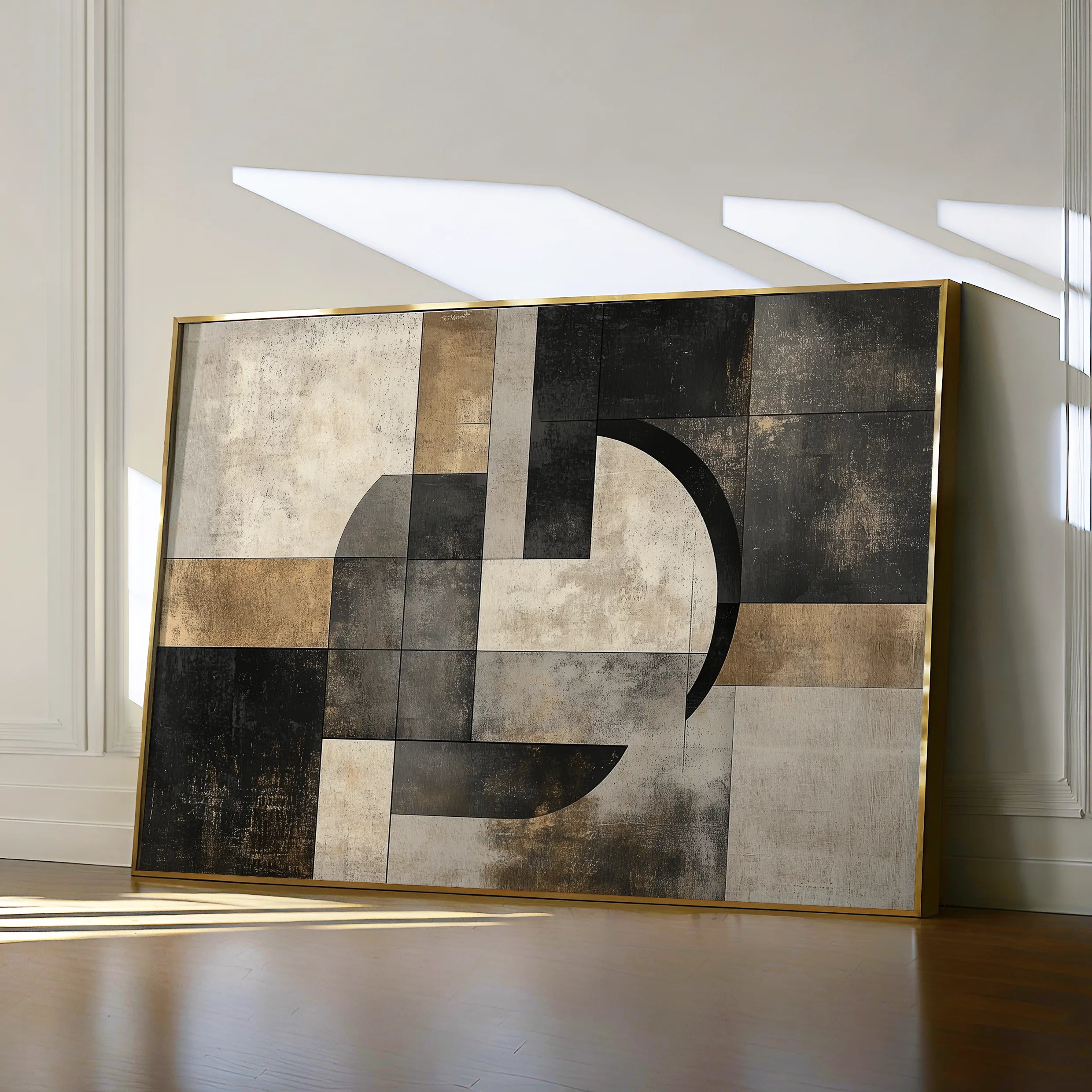 Abstract 644 Canvas Art 18" x 24" / 45 x 60 cm / Black