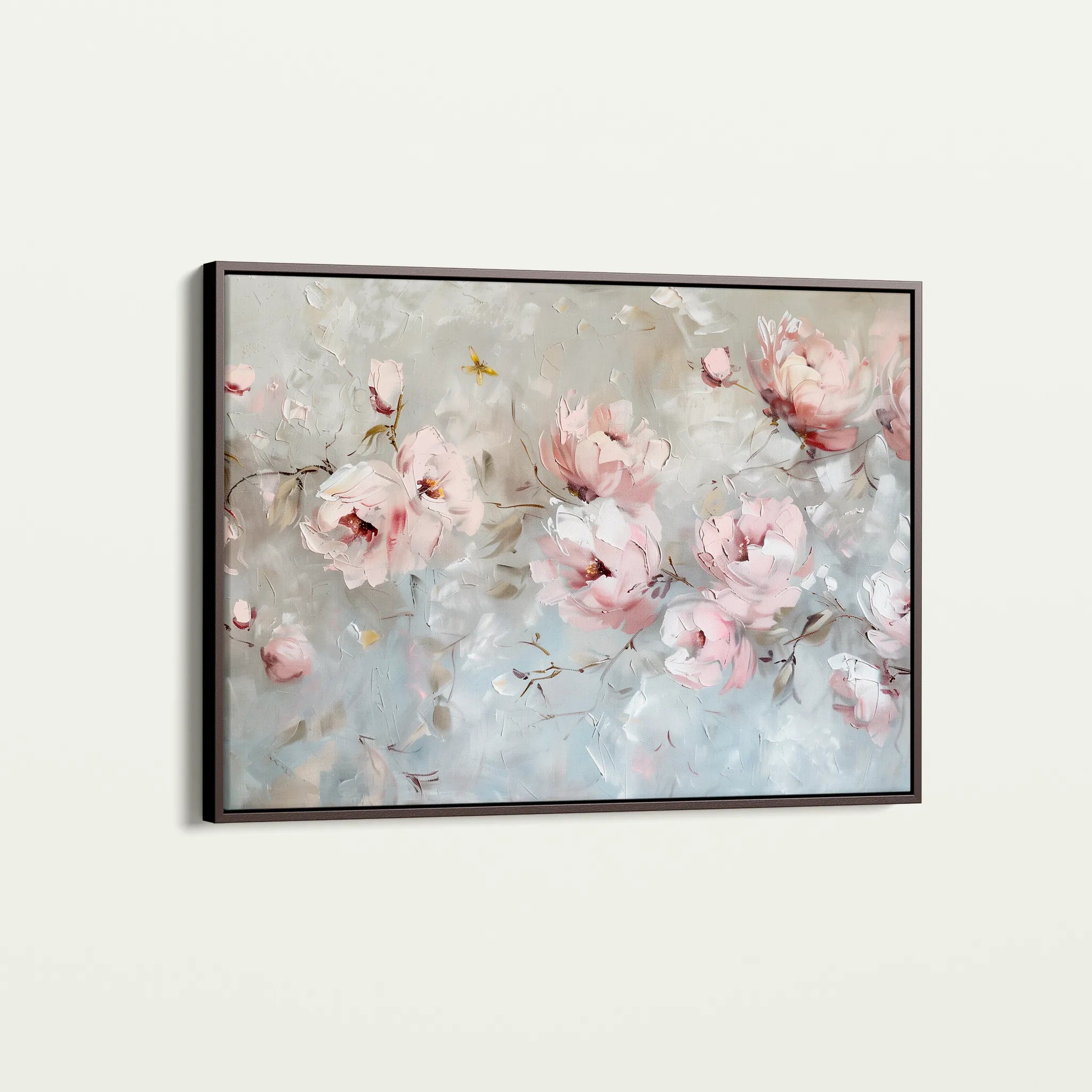 Floral 644 Canvas Art 18" x 24" / 45 x 60 cm / Black