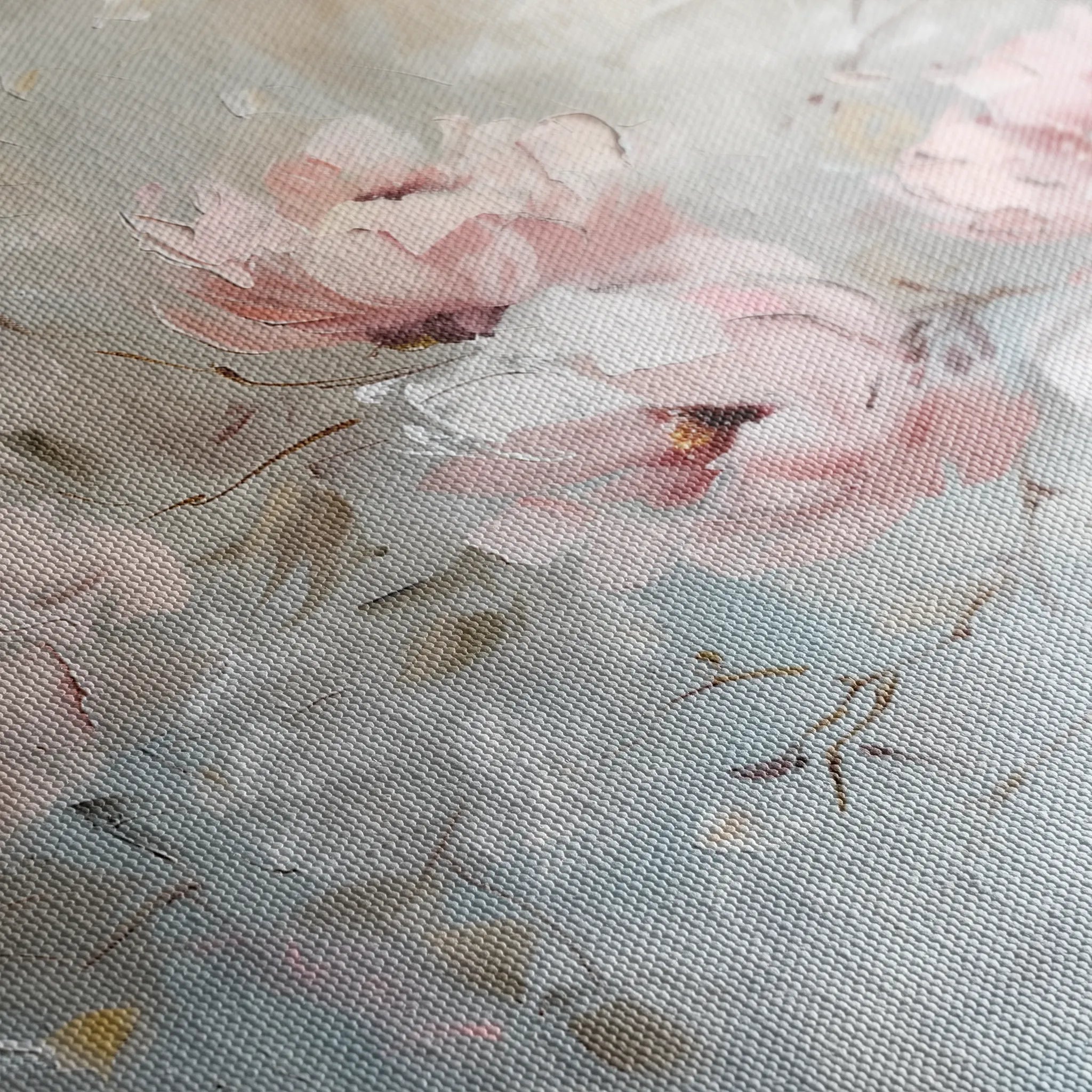 Floral 644 Canvas Art 18" x 24" / 45 x 60 cm / Black