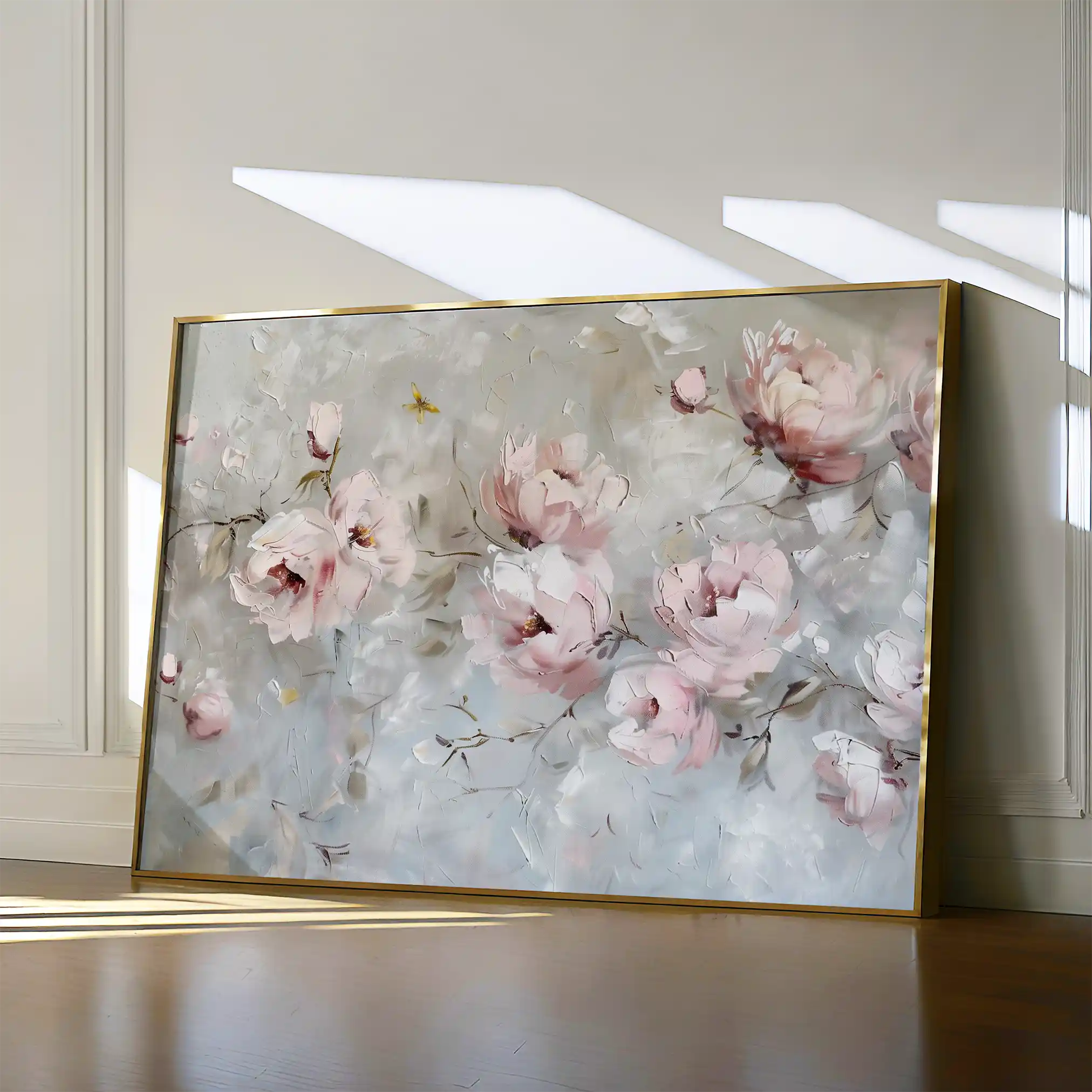 Floral 644 Canvas Art 60 x 40 cm / Black