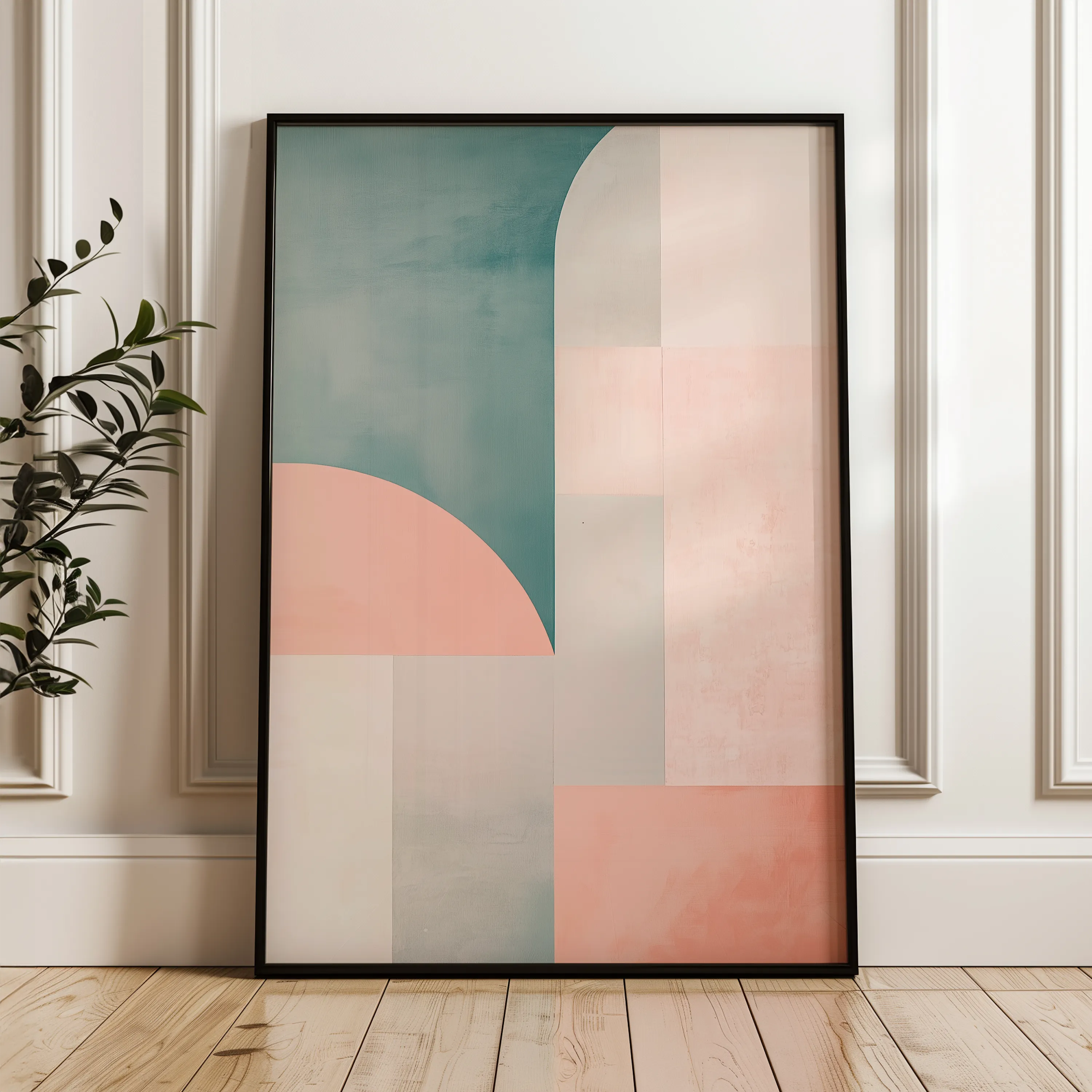Abstract 645 Canvas Art 18" x 24" / 45 x 60 cm / Black