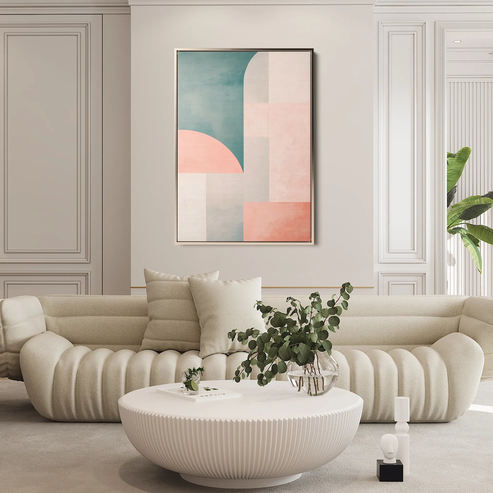 Abstract 645 Canvas Art 18" x 24" / 45 x 60 cm / Black