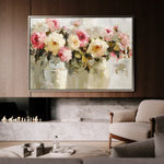 Floral 645 Canvas Art 60 x 40 cm / Black