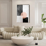 Abstract 646 Canvas Art 18" x 24" / 45 x 60 cm / Black
