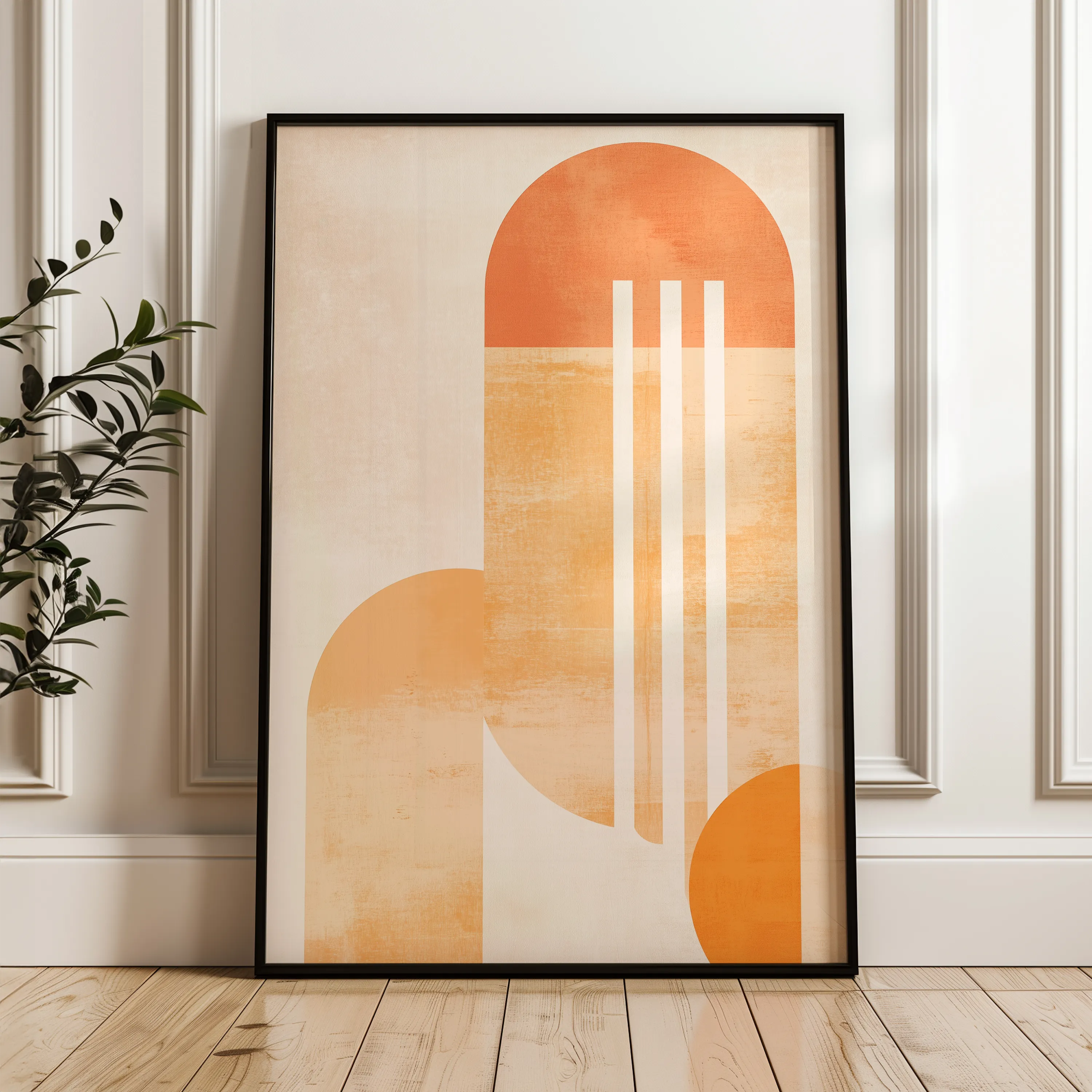 Abstract 647 Canvas Art 18" x 24" / 45 x 60 cm / Black