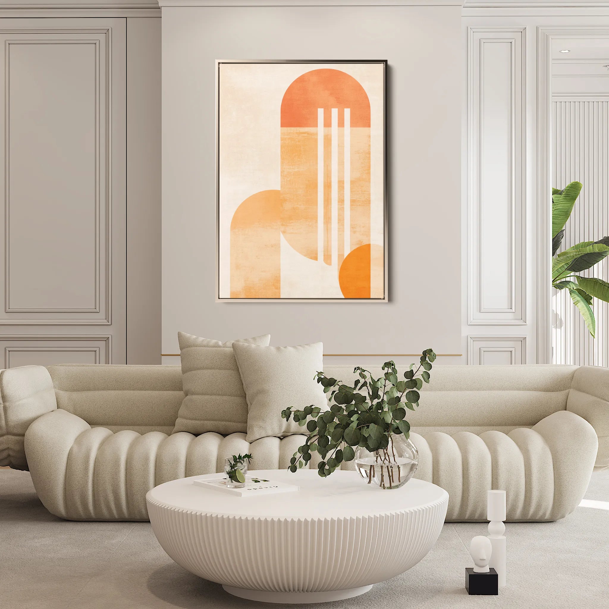 Abstract 647 Canvas Art 18" x 24" / 45 x 60 cm / Black