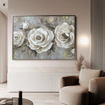 Floral 647 Canvas Art 18" x 24" / 45 x 60 cm / Black