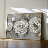 Floral 647 Canvas Art 18" x 24" / 45 x 60 cm / Black