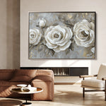 Floral 647 Canvas Art 18" x 24" / 45 x 60 cm / Black