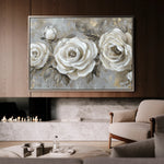 Floral 647 Canvas Art 18" x 24" / 45 x 60 cm / Black
