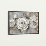 Floral 647 Canvas Art 18" x 24" / 45 x 60 cm / Black