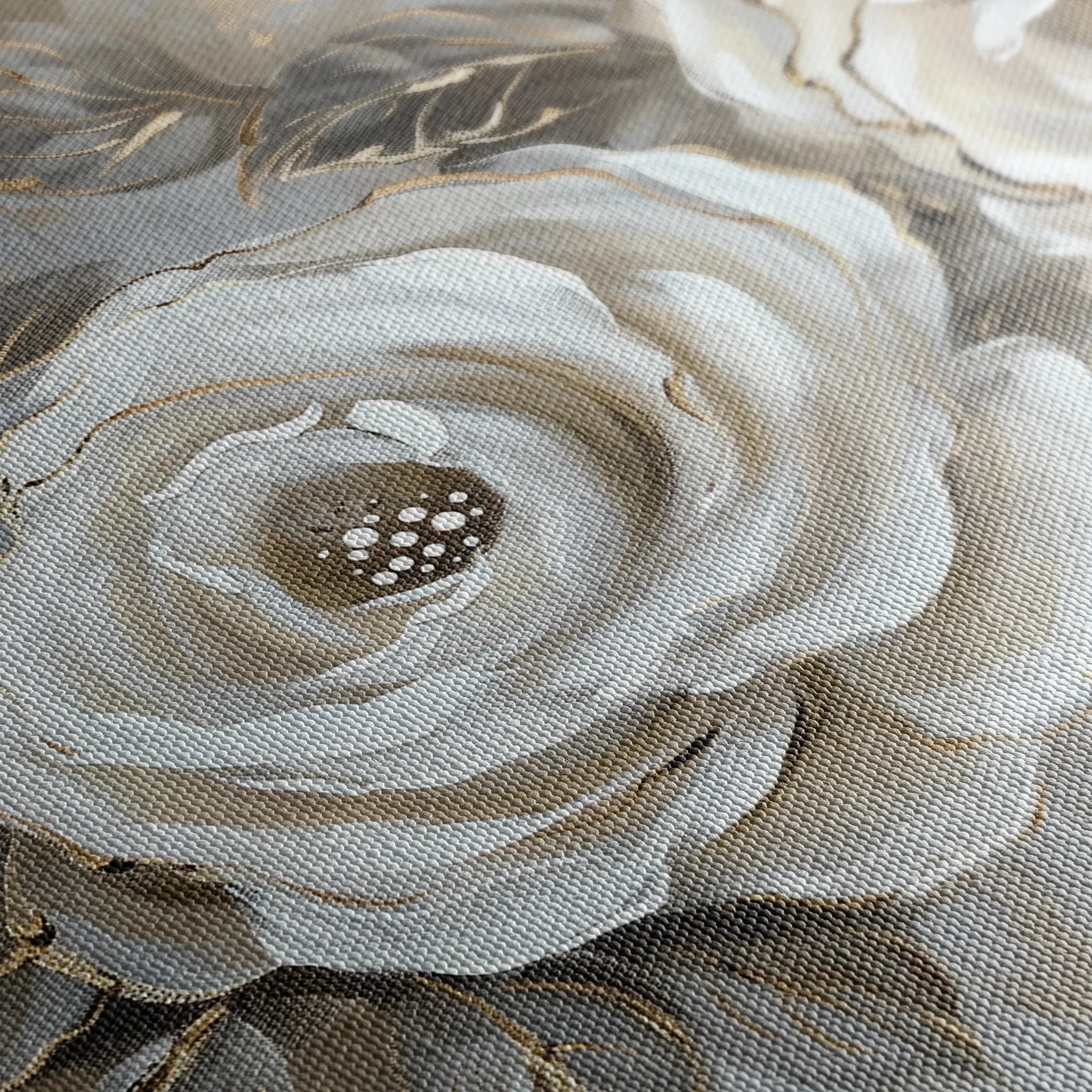 Floral 647 Canvas Art 18" x 24" / 45 x 60 cm / Black