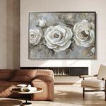 Floral 647 Canvas Art 60 x 40 cm / Black