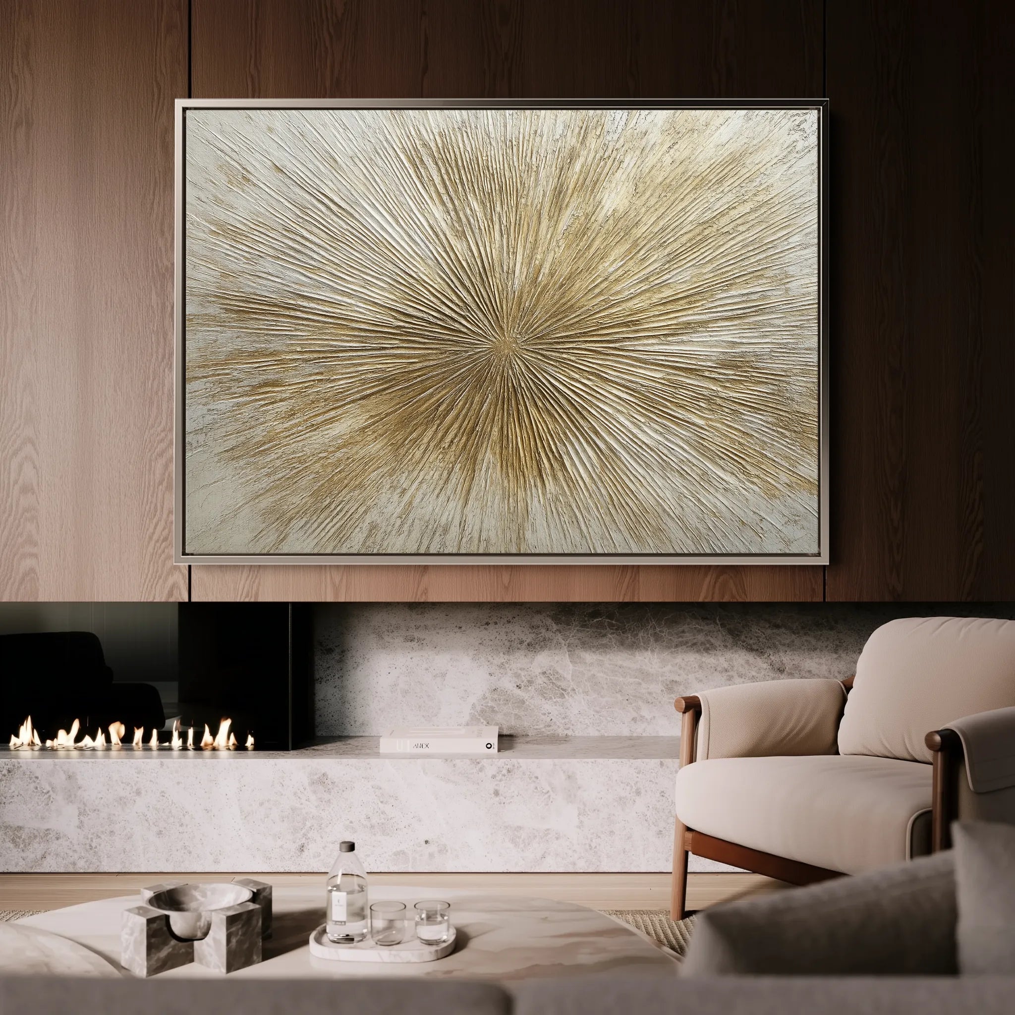 Abstract 648 Canvas Art 18" x 24" / 45 x 60 cm / Black