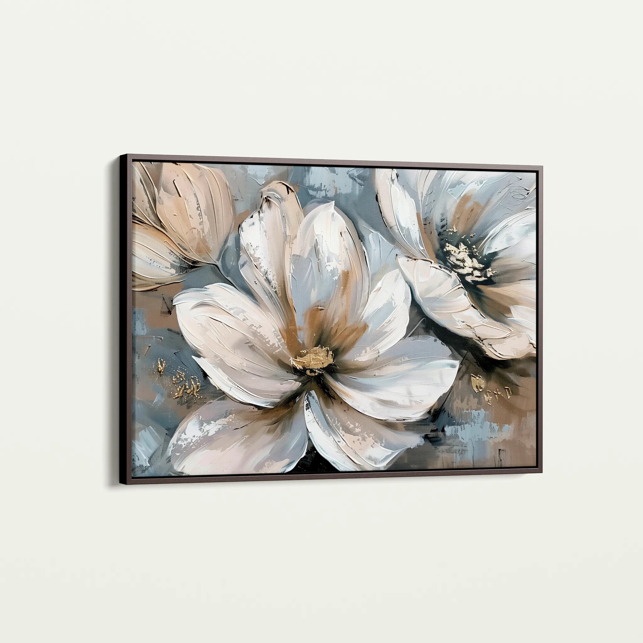 Floral 648 Canvas Art 18" x 24" / 45 x 60 cm / Black