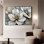Floral 648 Canvas Art 60 x 40 cm / Black