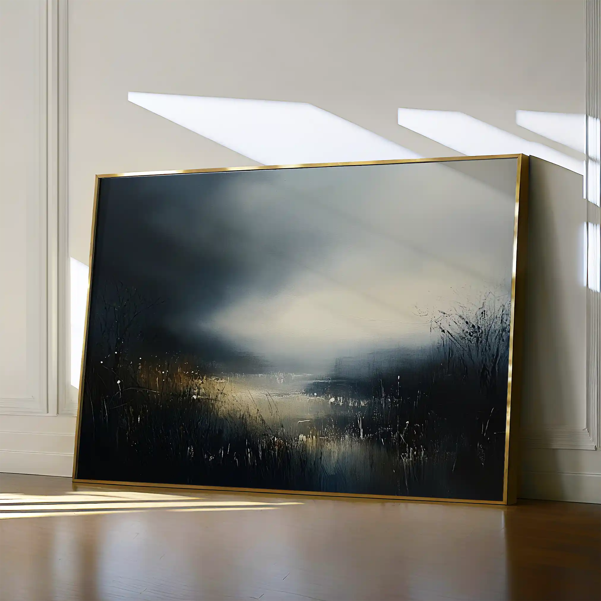 Abstract 649 Canvas Art 18" x 24" / 45 x 60 cm / Black