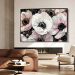 Floral 649 Canvas Art 18" x 24" / 45 x 60 cm / Black