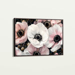Floral 649 Canvas Art 18" x 24" / 45 x 60 cm / Black