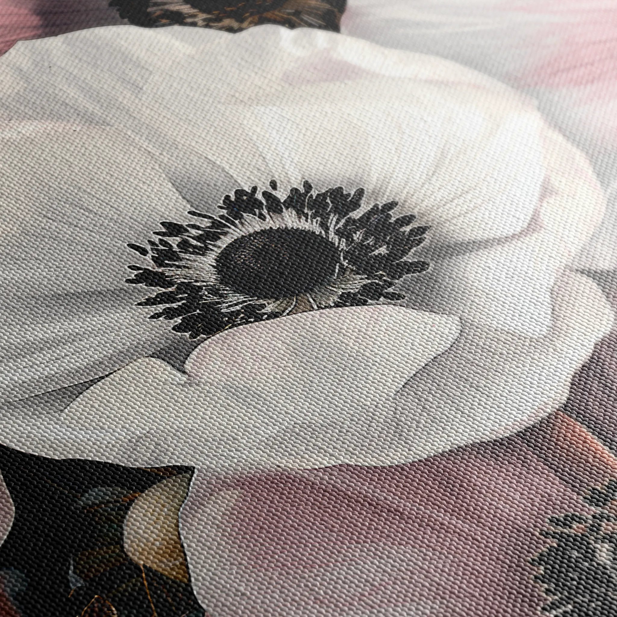 Floral 649 Canvas Art 18" x 24" / 45 x 60 cm / Black