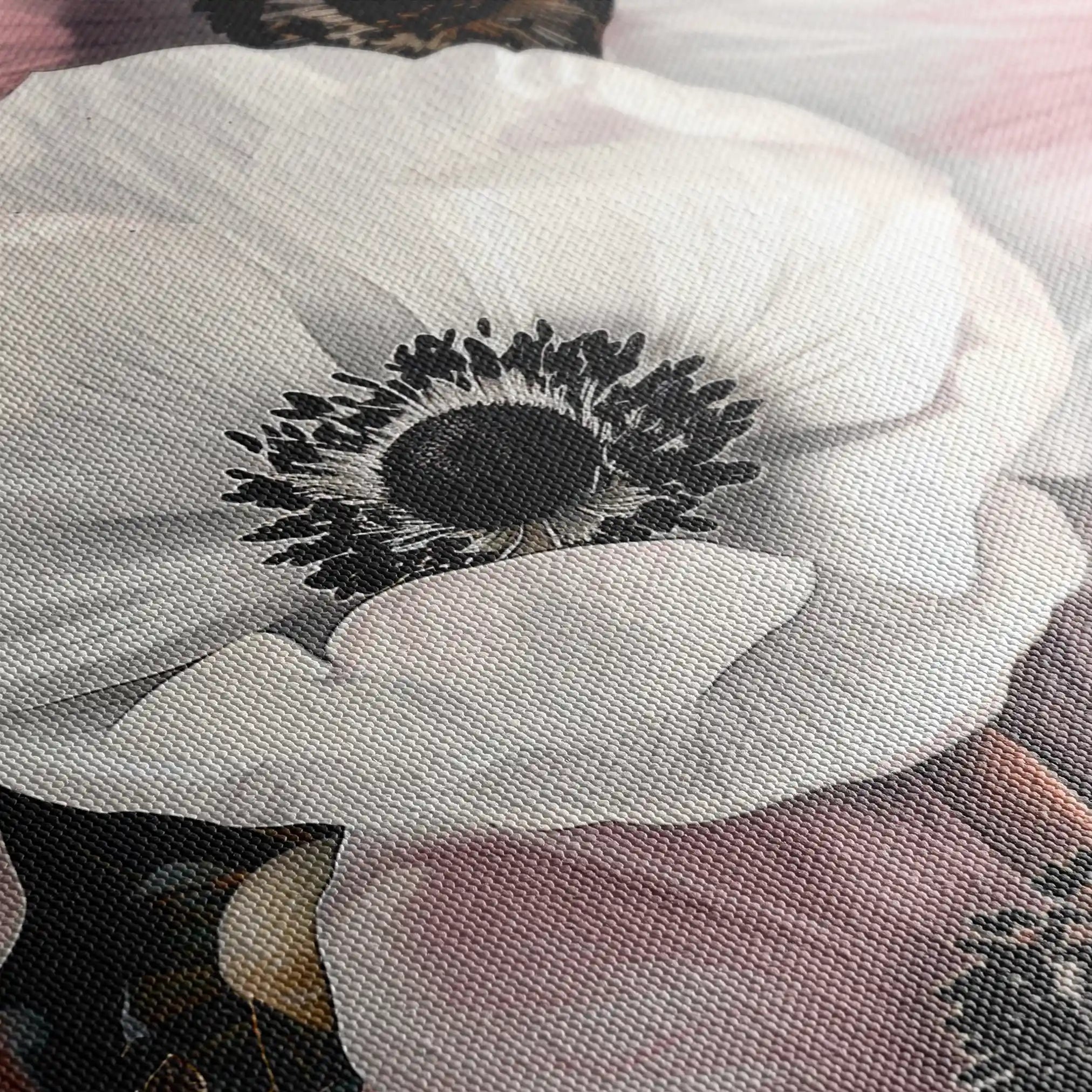 Floral 649 Canvas Art 60 x 40 cm / Black