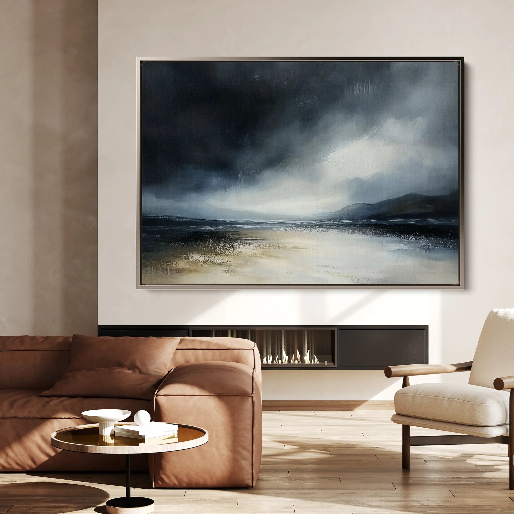 Abstract 650 Canvas Art 18" x 24" / 45 x 60 cm / Black