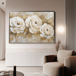 Floral 650 Canvas Art 18" x 24" / 45 x 60 cm / Black