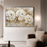 Floral 650 Canvas Art 18" x 24" / 45 x 60 cm / Black