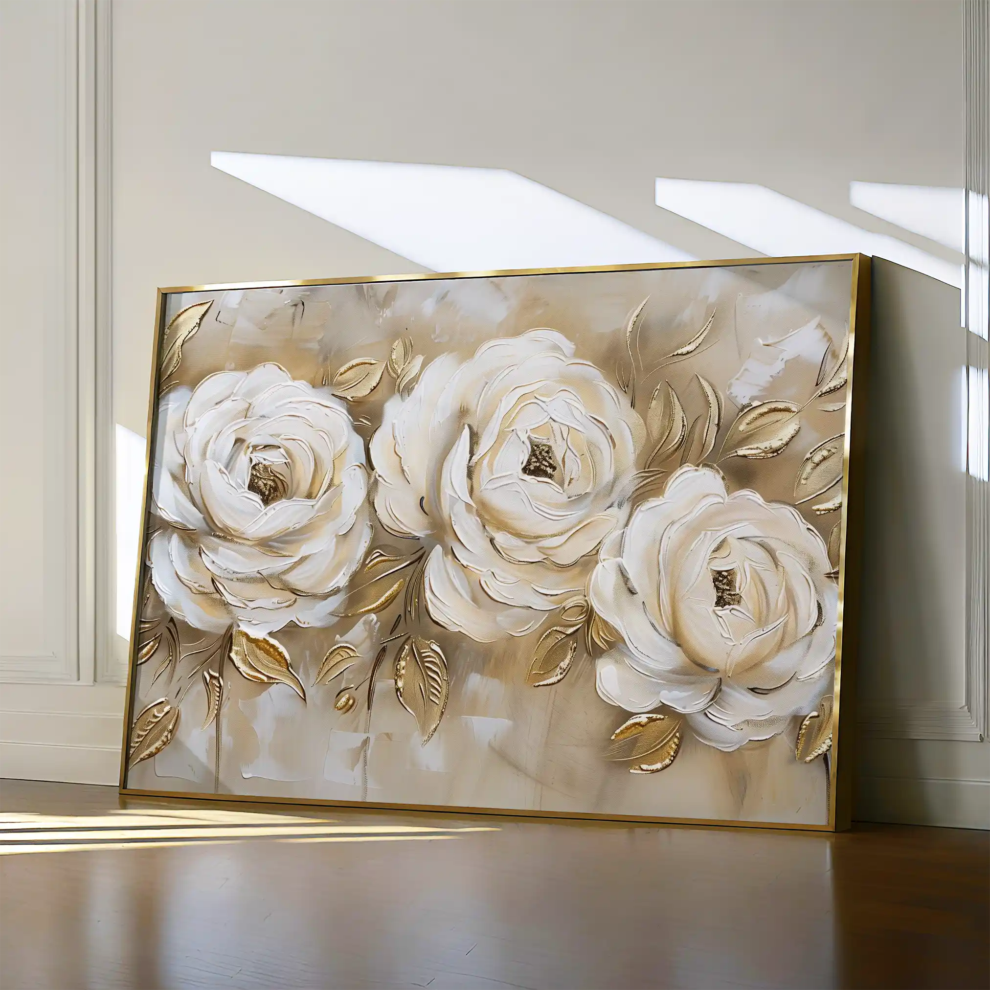 Floral 650 Canvas Art 18" x 24" / 45 x 60 cm / Black