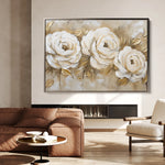 Floral 650 Canvas Art 18" x 24" / 45 x 60 cm / Black