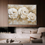 Floral 650 Canvas Art 18" x 24" / 45 x 60 cm / Black