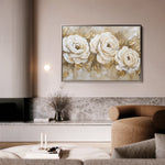 Floral 650 Canvas Art 18" x 24" / 45 x 60 cm / Black