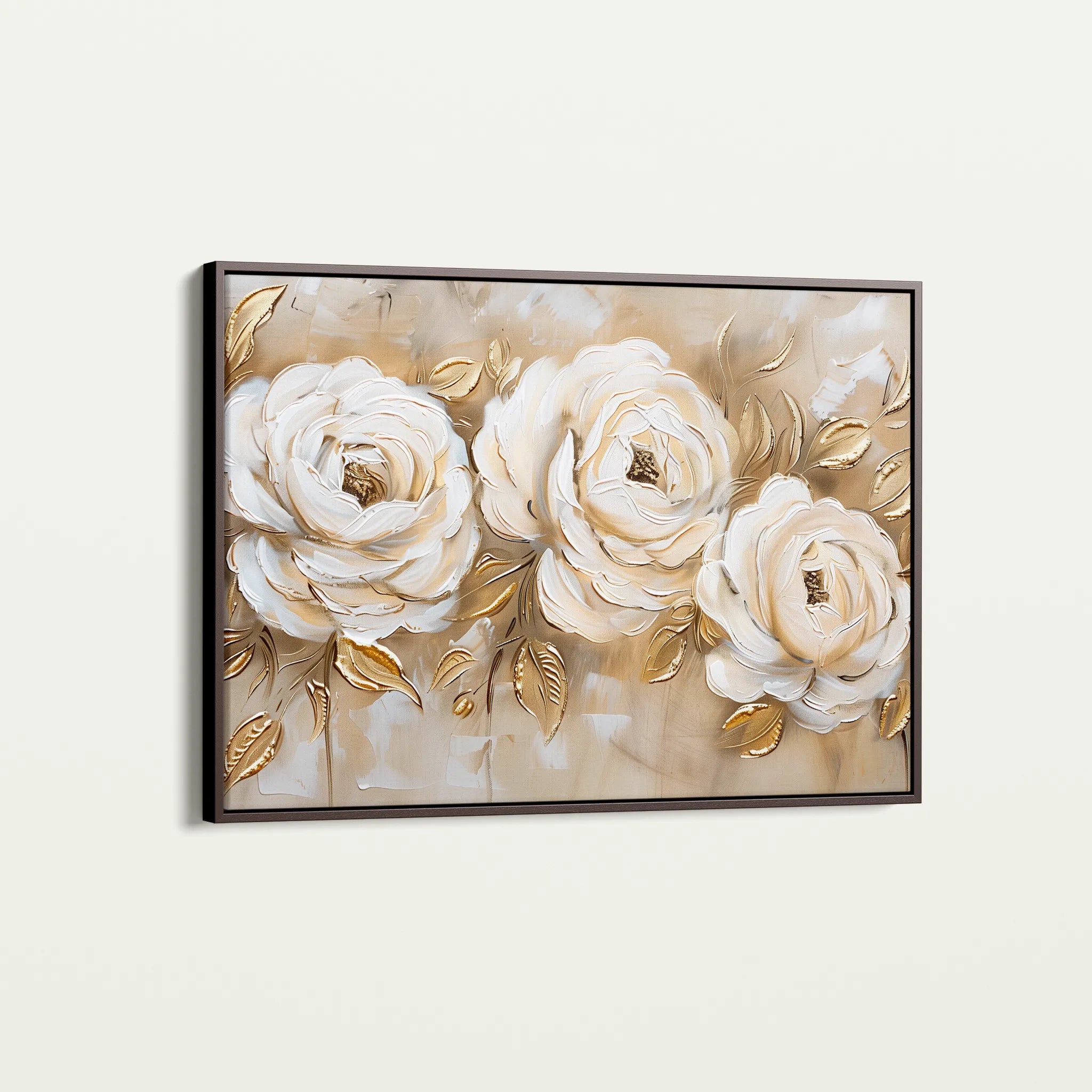 Floral 650 Canvas Art 18" x 24" / 45 x 60 cm / Black