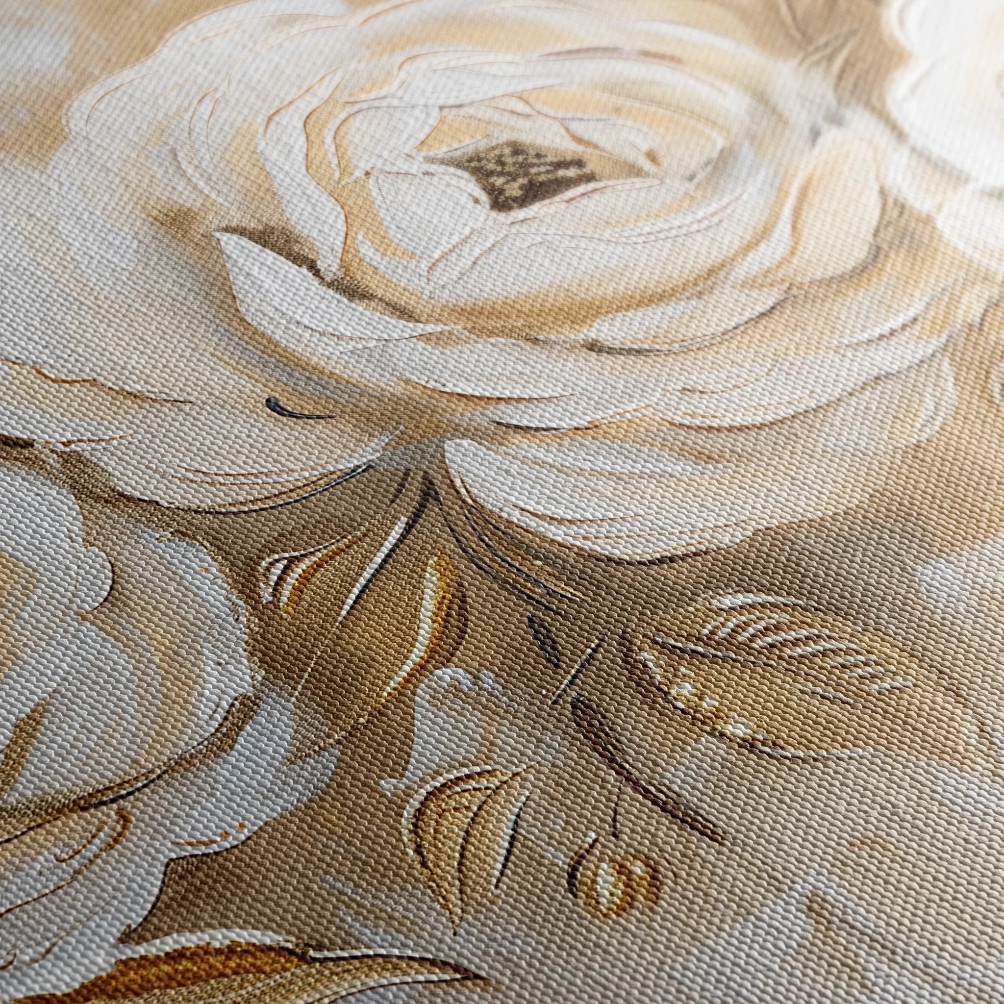 Floral 650 Canvas Art 18" x 24" / 45 x 60 cm / Black