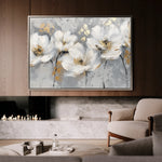 Floral 651 Canvas Art 18" x 24" / 45 x 60 cm / Black