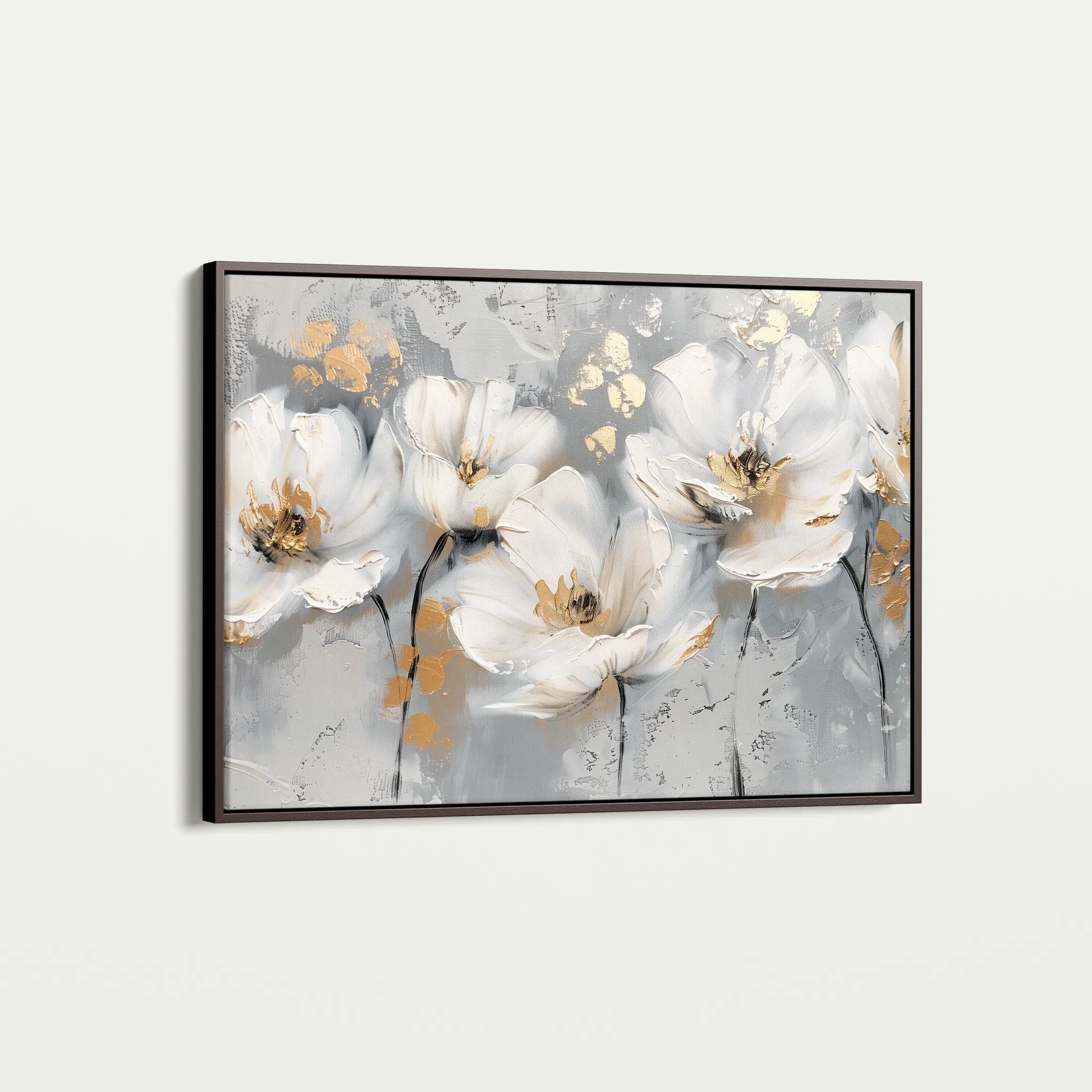 Floral 651 Canvas Art 18" x 24" / 45 x 60 cm / Black