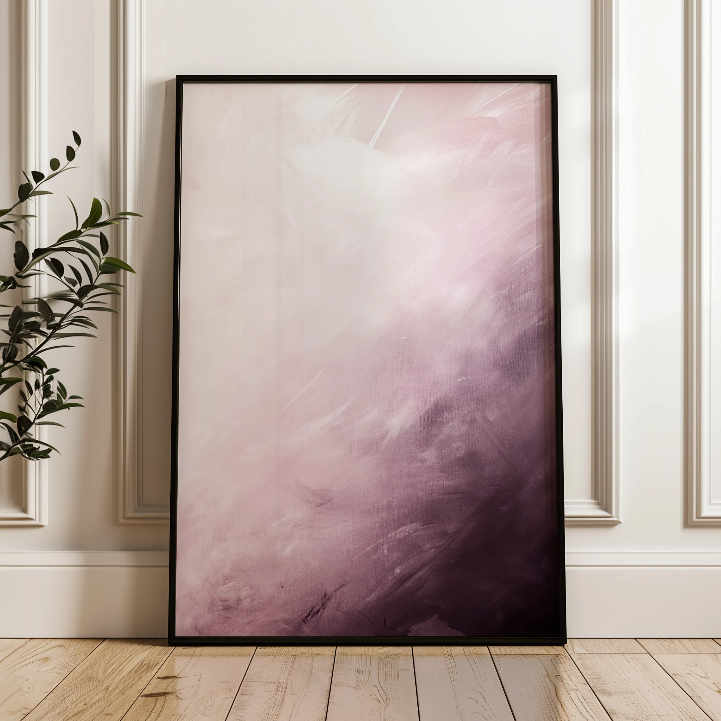 Abstract 652 Canvas Art 18" x 24" / 45 x 60 cm / Black