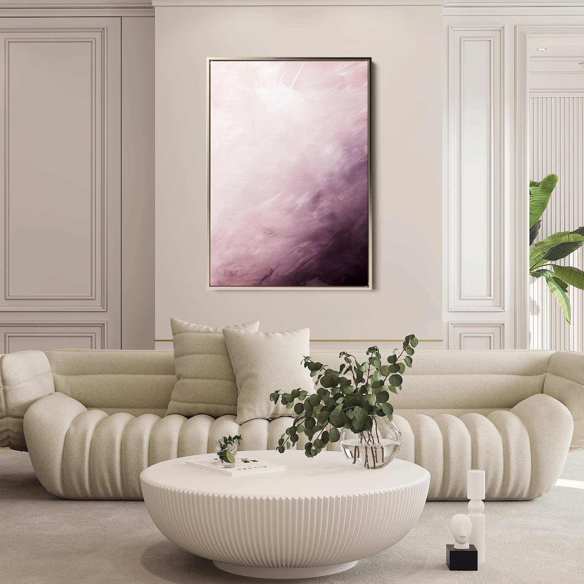 Abstract 652 Canvas Art 18" x 24" / 45 x 60 cm / Black