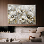 Floral 652 Canvas Art 18" x 24" / 45 x 60 cm / Black