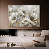 Floral 652 Canvas Art 18" x 24" / 45 x 60 cm / Black