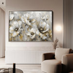 Floral 652 Canvas Art 18" x 24" / 45 x 60 cm / Black