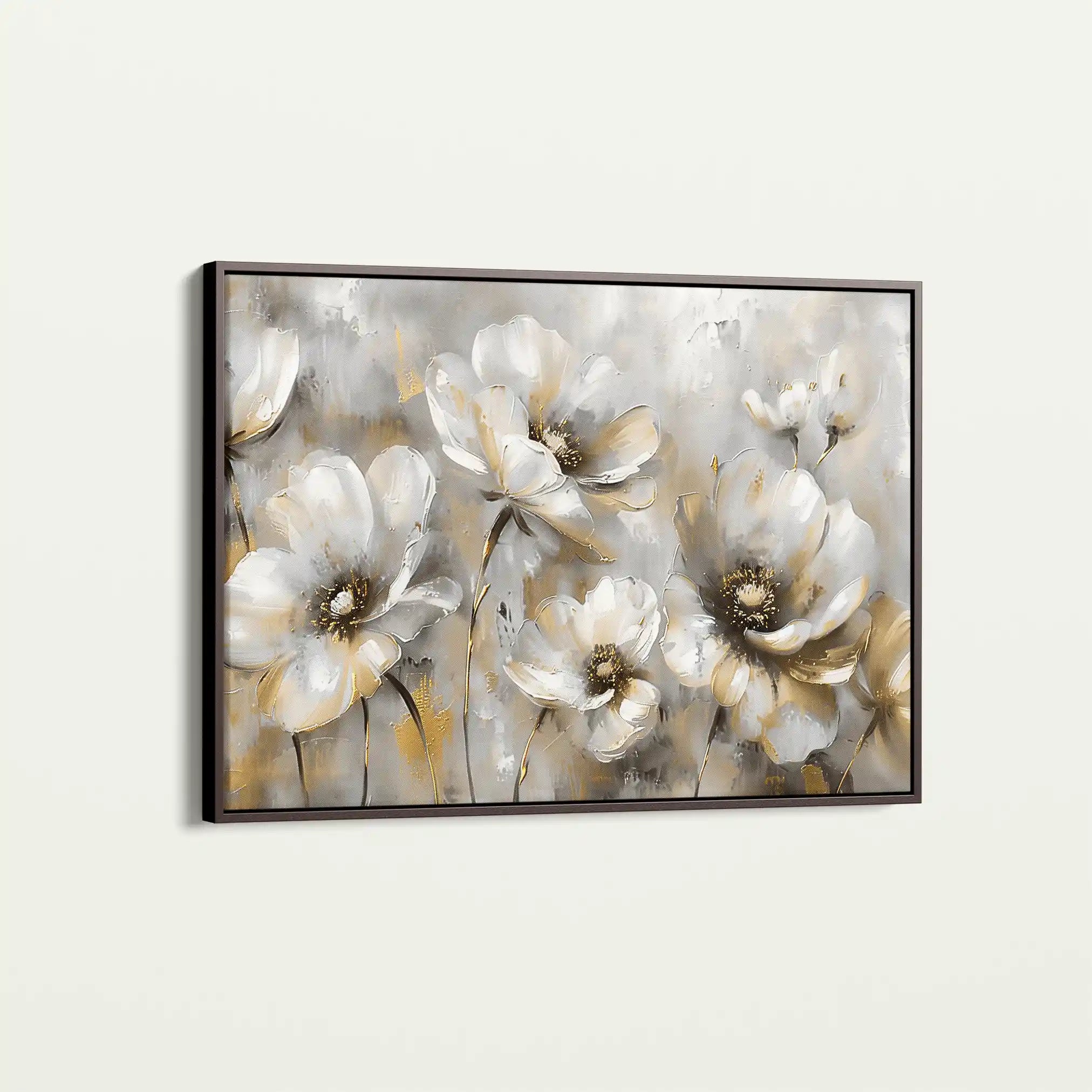 Floral 652 Canvas Art 18" x 24" / 45 x 60 cm / Black