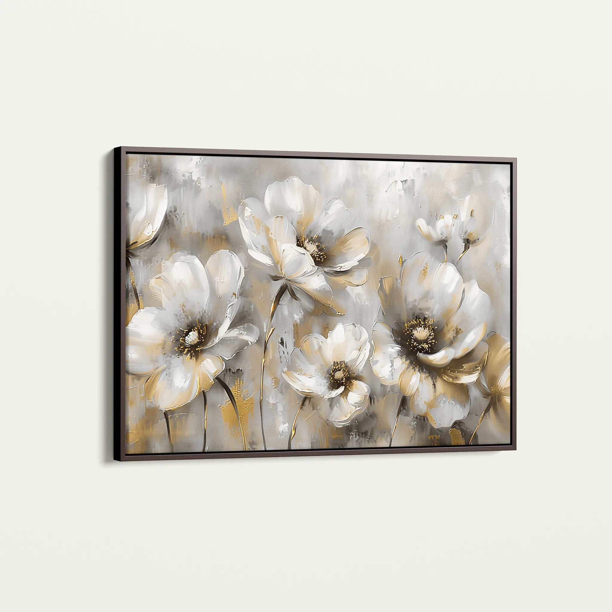 Floral 652 Canvas Art 18" x 24" / 45 x 60 cm / Black