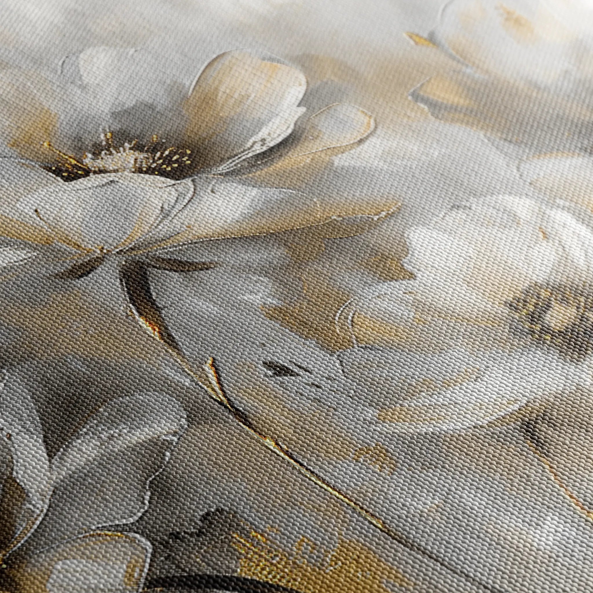 Floral 652 Canvas Art 18" x 24" / 45 x 60 cm / Black
